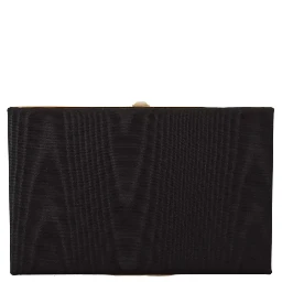 Black Silk Gold Frame Clutch Evening Party Purse Bag
