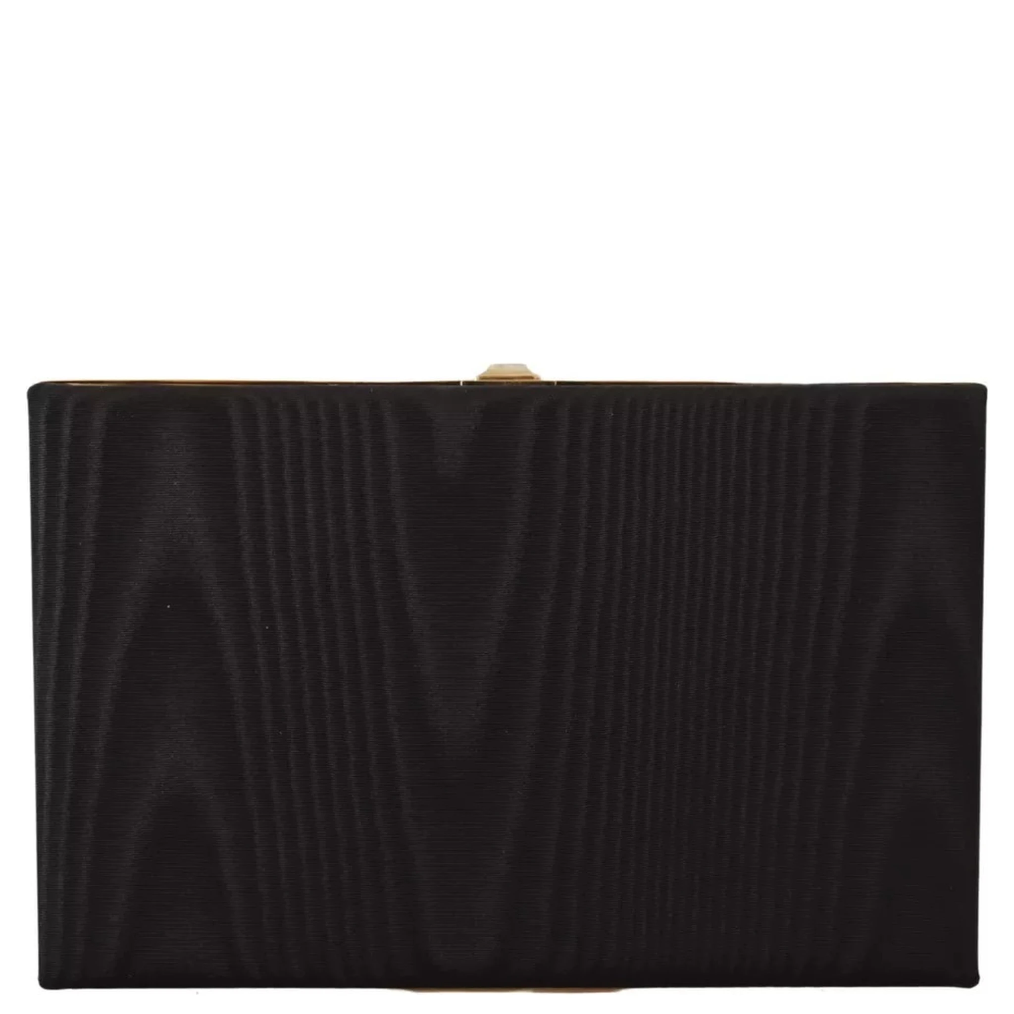 Black Silk Gold Frame Clutch Evening Party Purse Bag