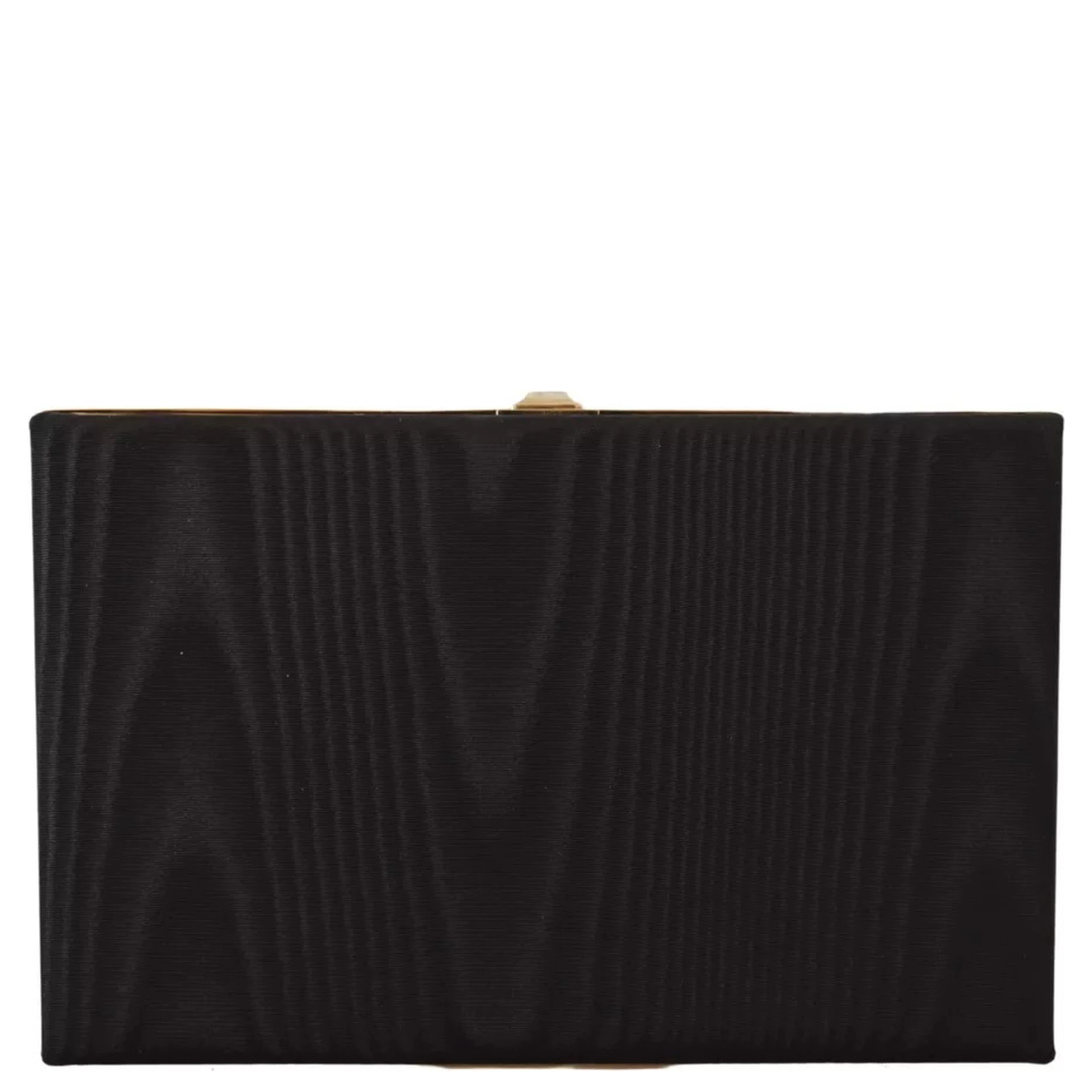 Black Silk Gold Frame Clutch Evening Party Purse Bag