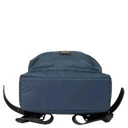 Blue Nylon #DGFamily Patch Men Backpack Bag
