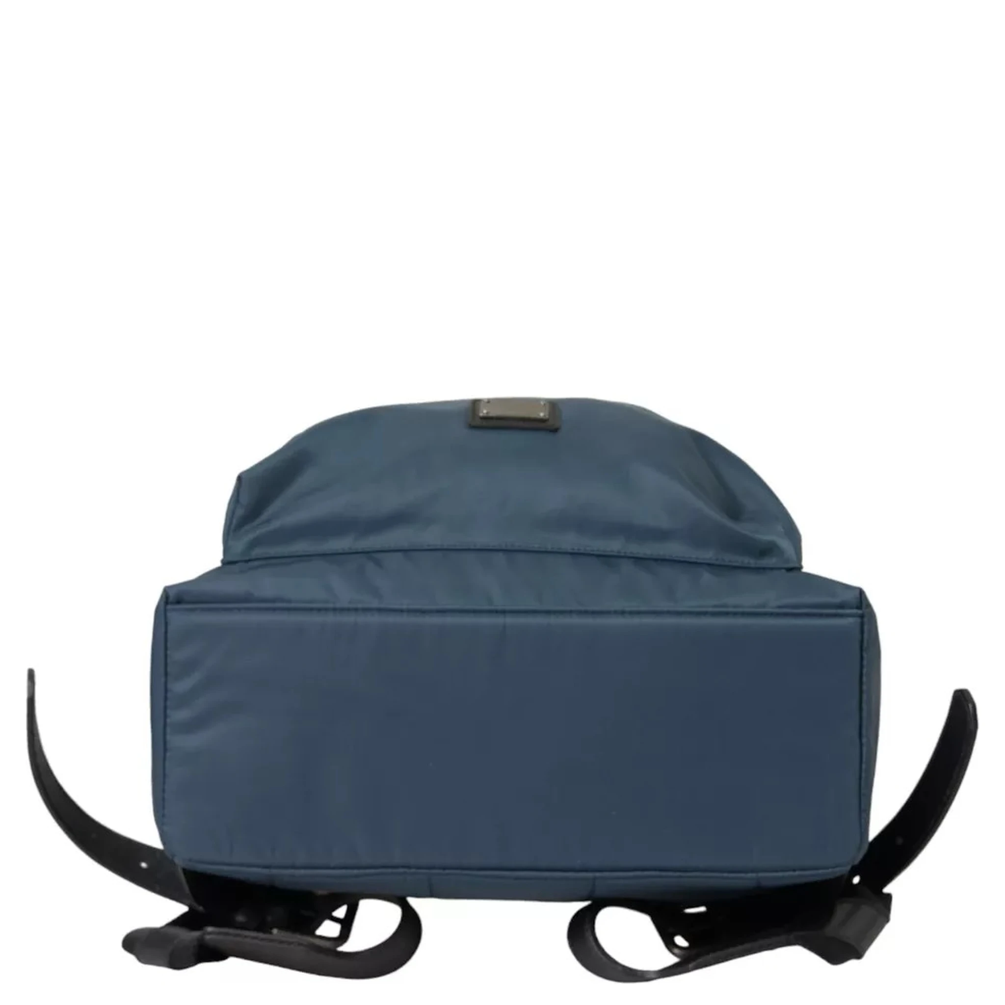 Blue Nylon #DGFamily Patch Men Backpack Bag