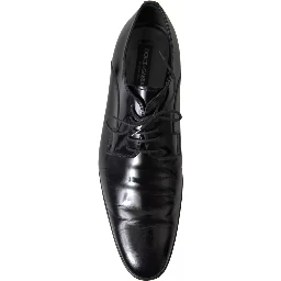 Black Polished Leather Formal Dress Shoes