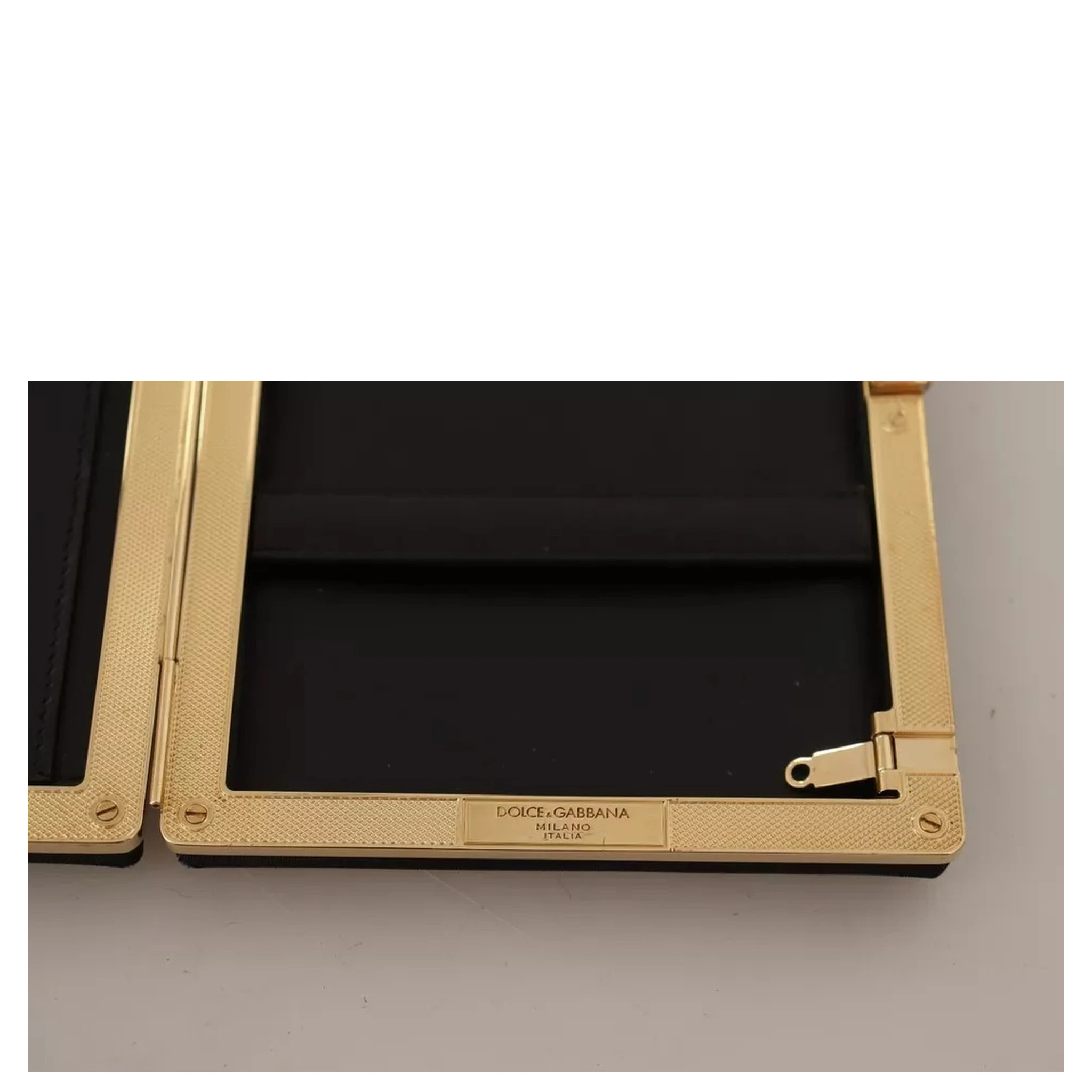 Black Silk Gold Frame Clutch Evening Party Purse Bag