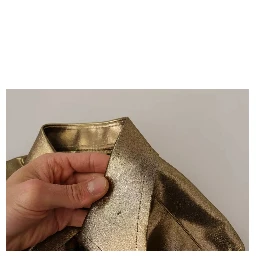 Metallic Gold DG Embroidered Crown Silk Top Shirt