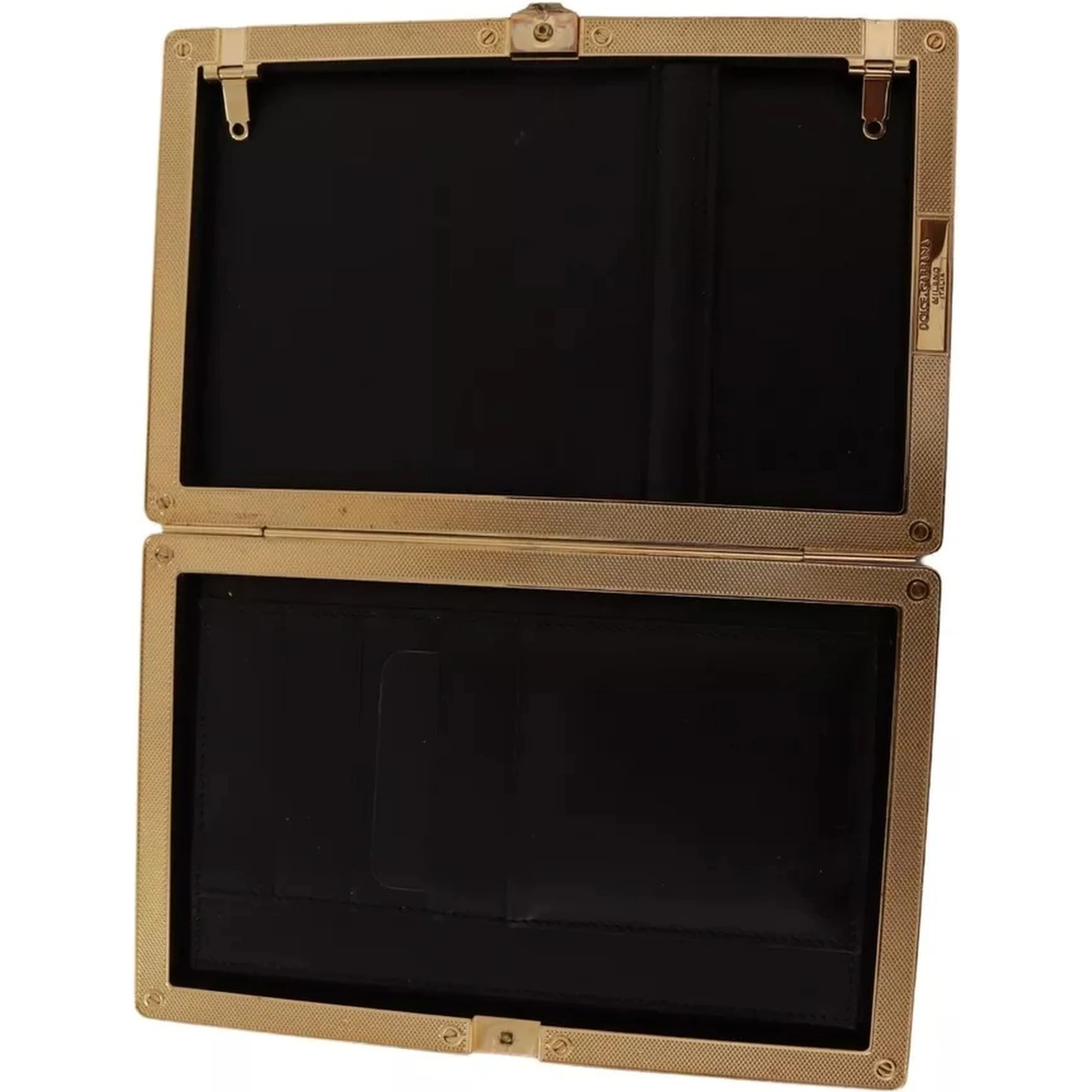 Black Silk Gold Frame Clutch Evening Party Purse Bag