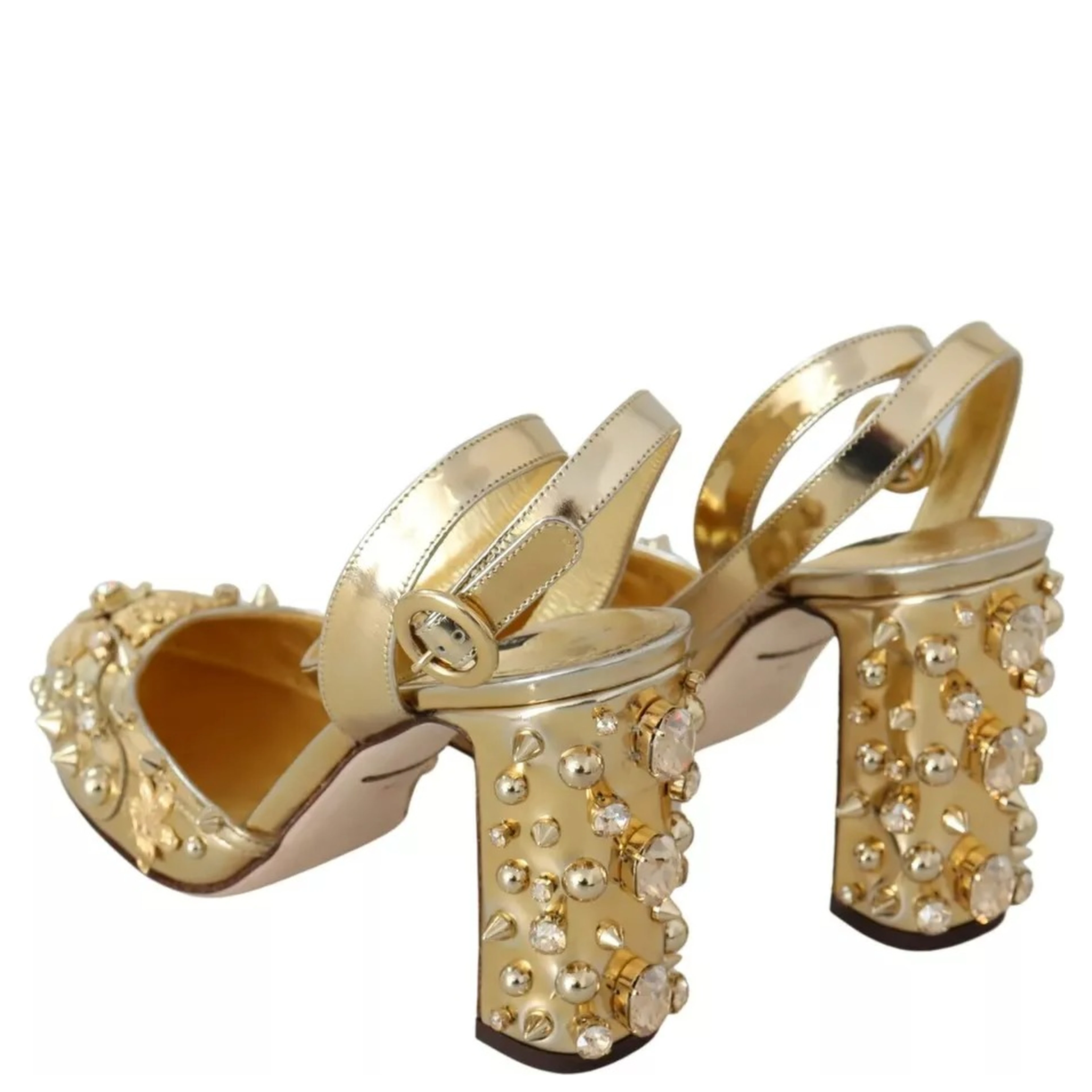 Gold Studs Vally Slingback Sandals Shoes
