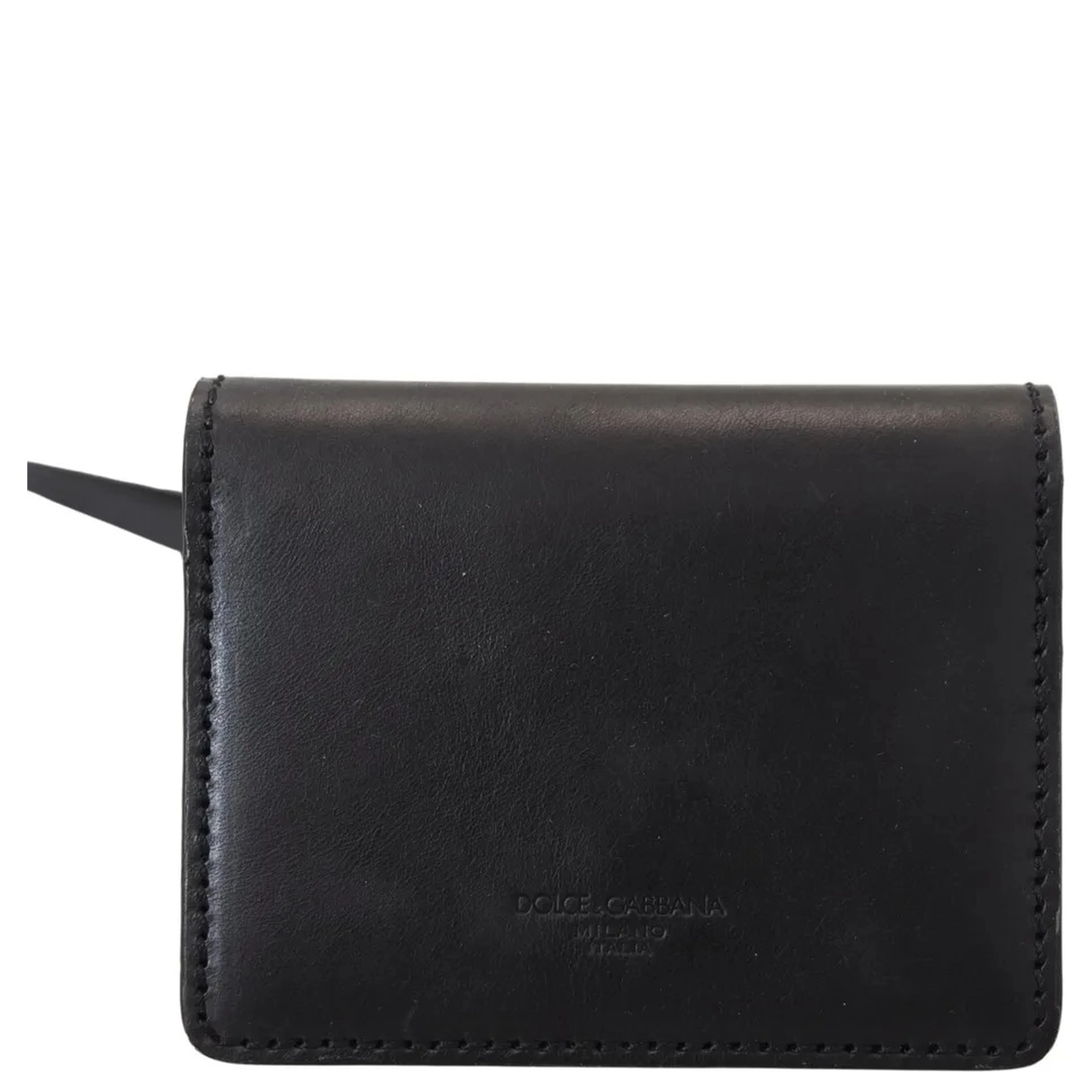 Black Leather Bifold Shoulder Sling Women Wallet