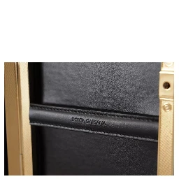 Black Silk Gold Frame Clutch Evening Party Purse Bag