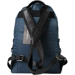 Blue Nylon #DGFamily Patch Men Backpack Bag