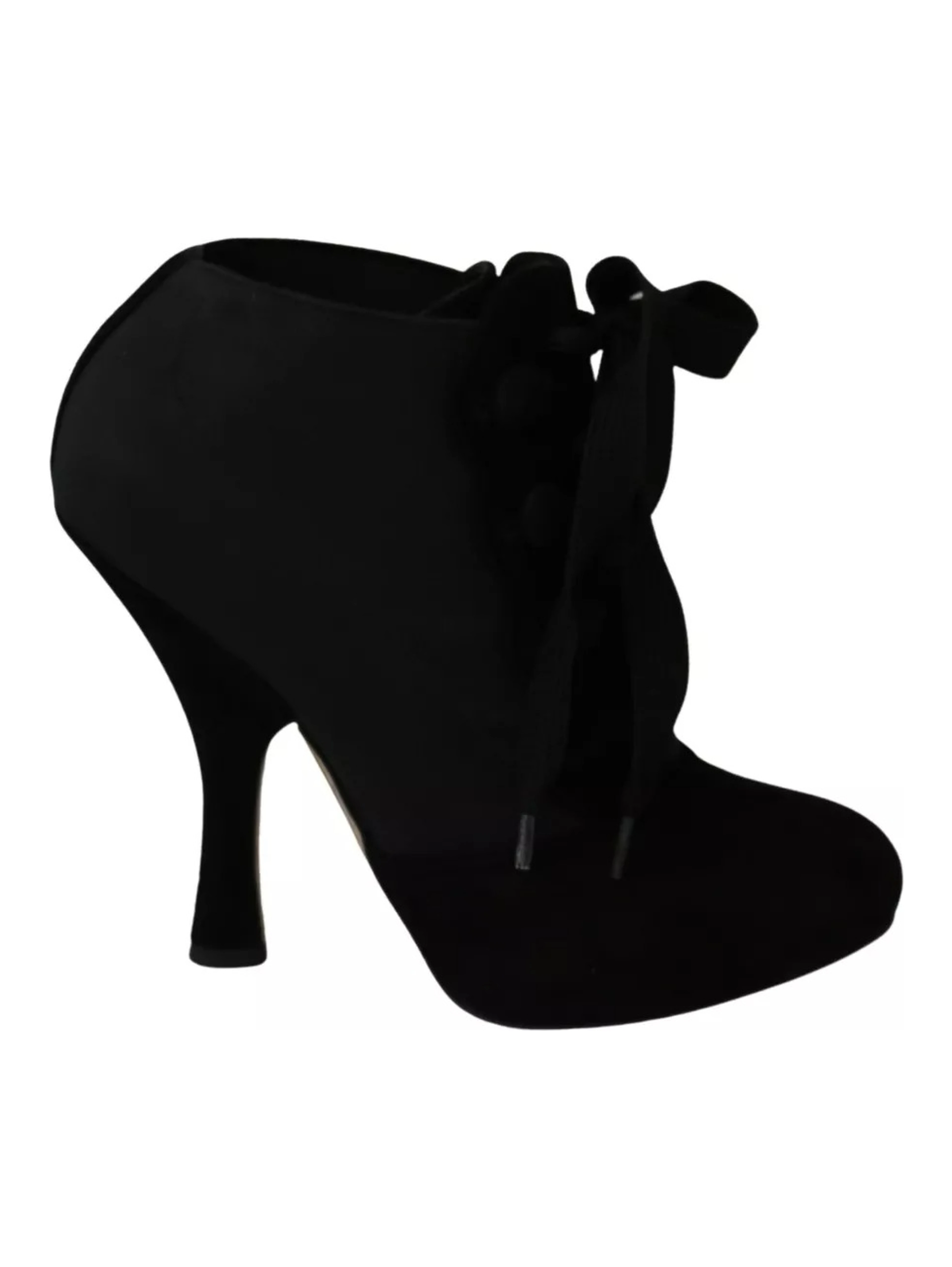 Black Suede Stretch Ankle Boots Booties Shoes