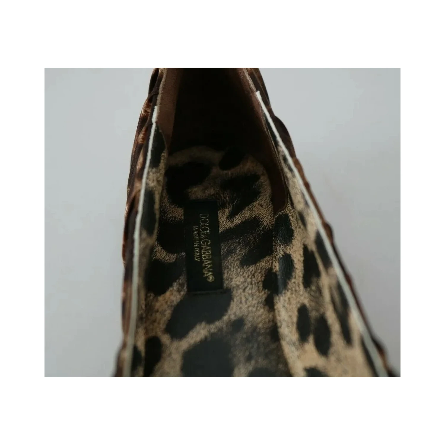 Brown Leopard Silk Ballerina Flats Shoes