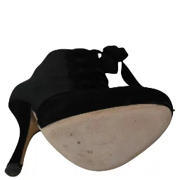Black Suede Stretch Ankle Boots Booties Shoes