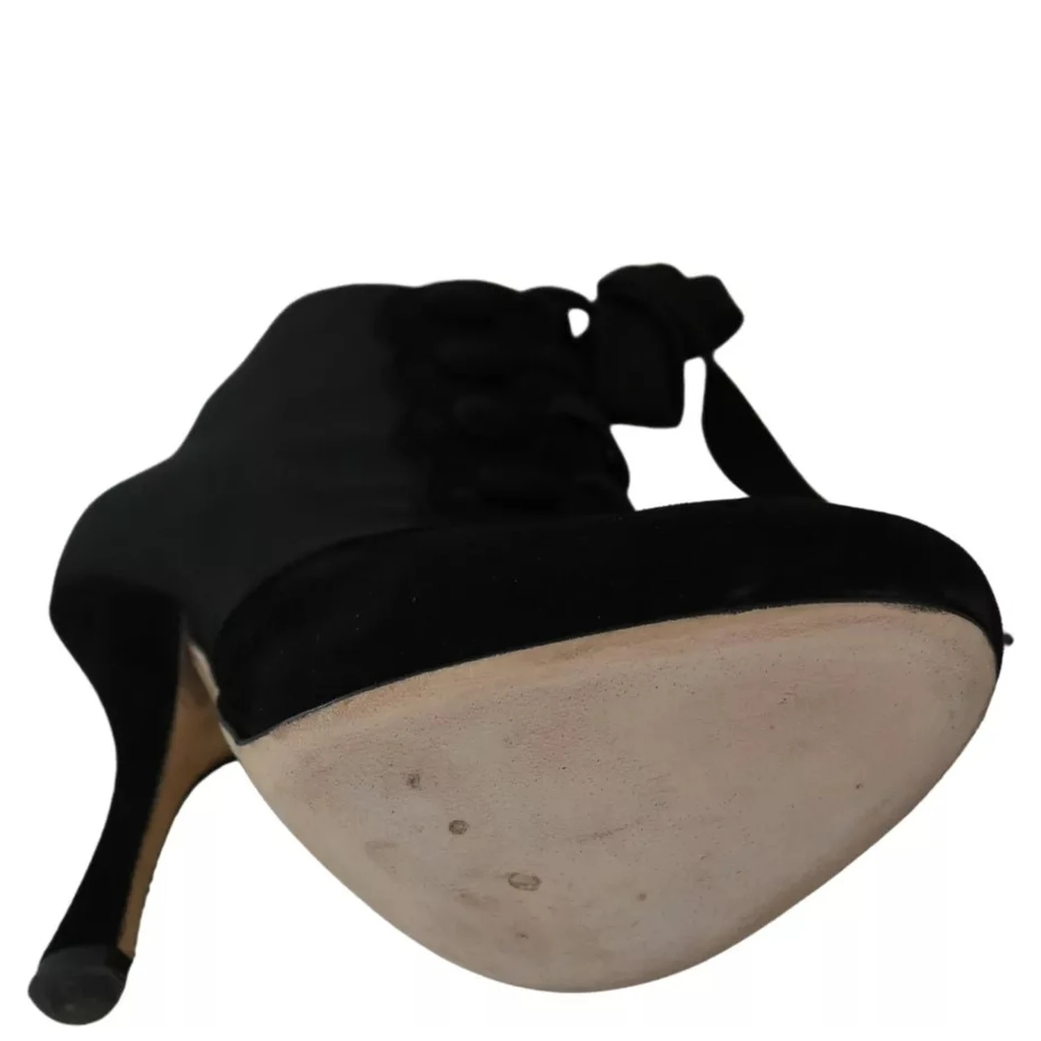 Black Suede Stretch Ankle Boots Booties Shoes