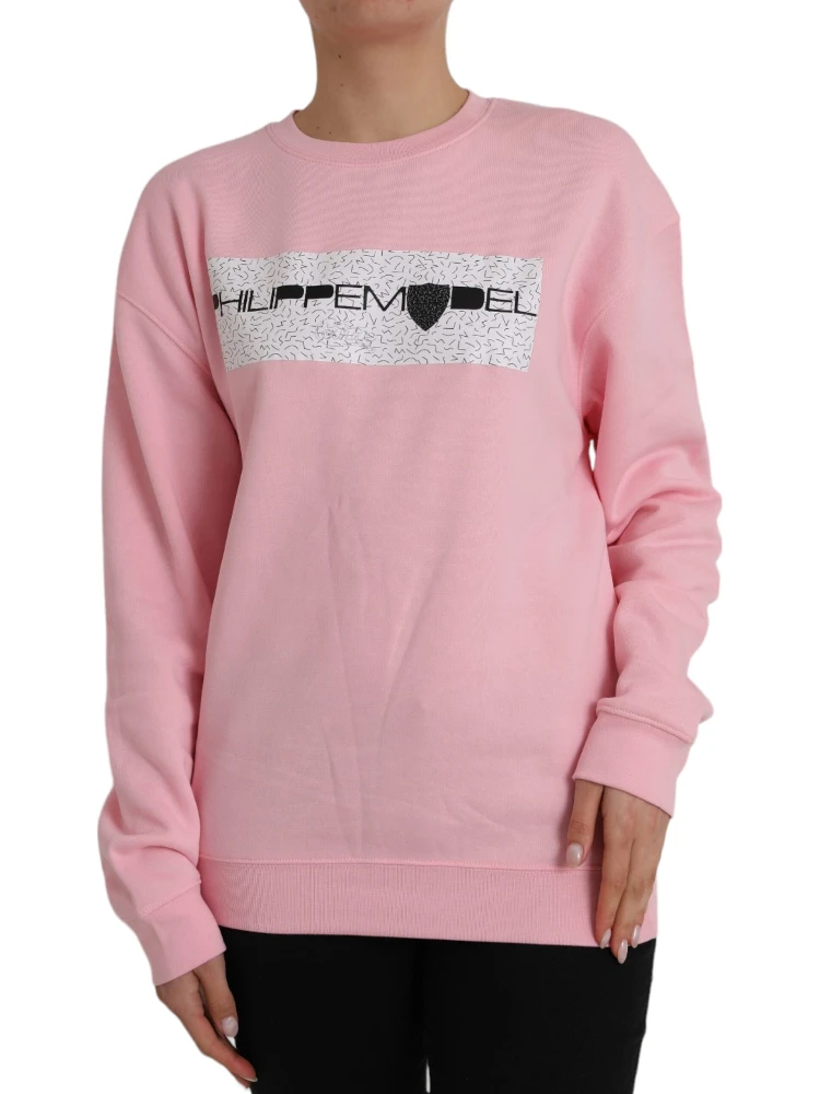 Pink Cotton Logo Long Sleeves Pullover Sweater alternative