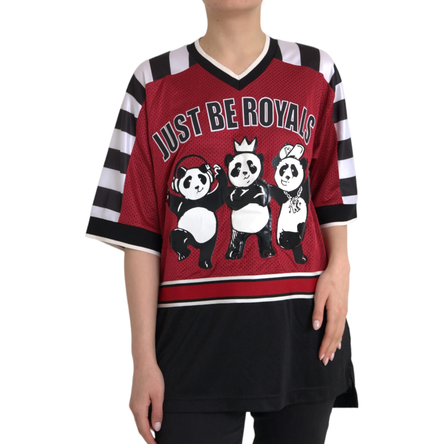 Multicolor Royals Panda Oversized T-shirt