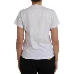 White Cotton Crew Neck Short Sleeves Tee T-shirt