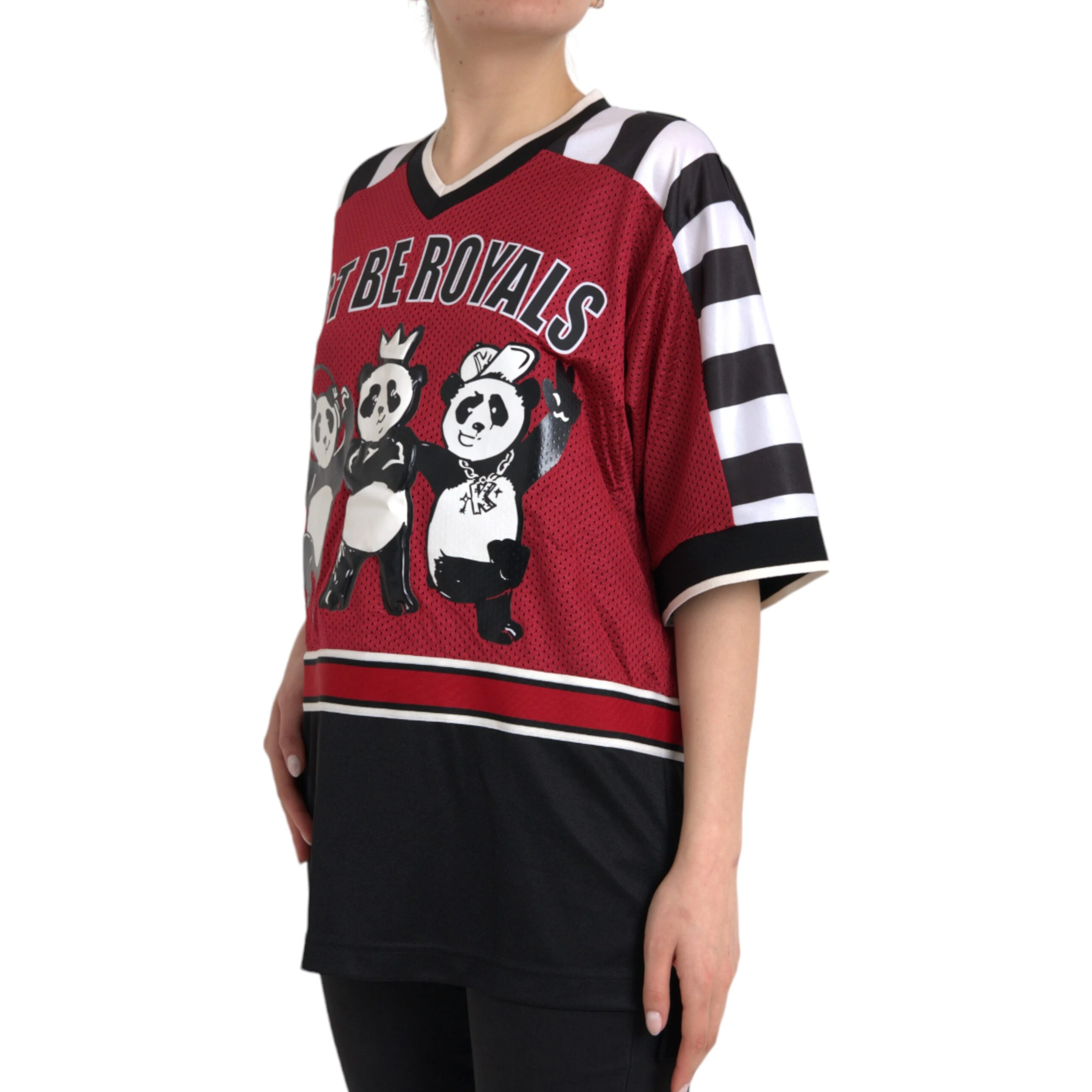Multicolor Royals Panda Oversized T-shirt