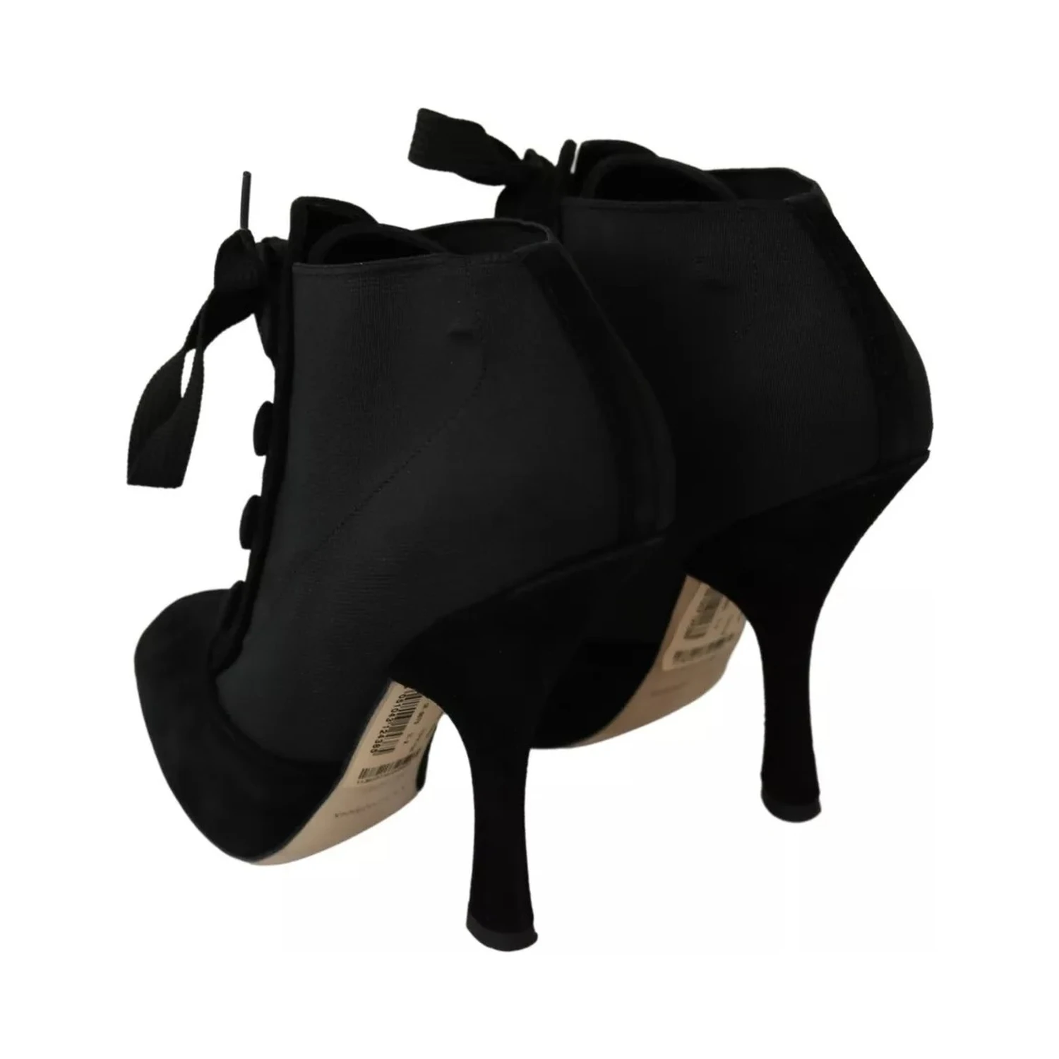 Black Suede Stretch Ankle Boots Booties Shoes