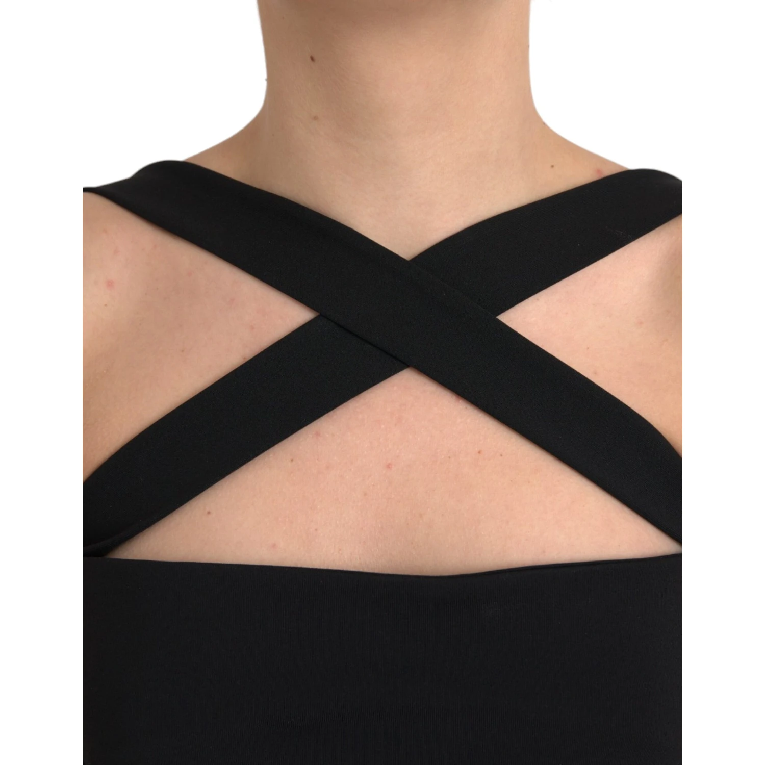 Black Sheath Halter Sleeveless Midi Dress
