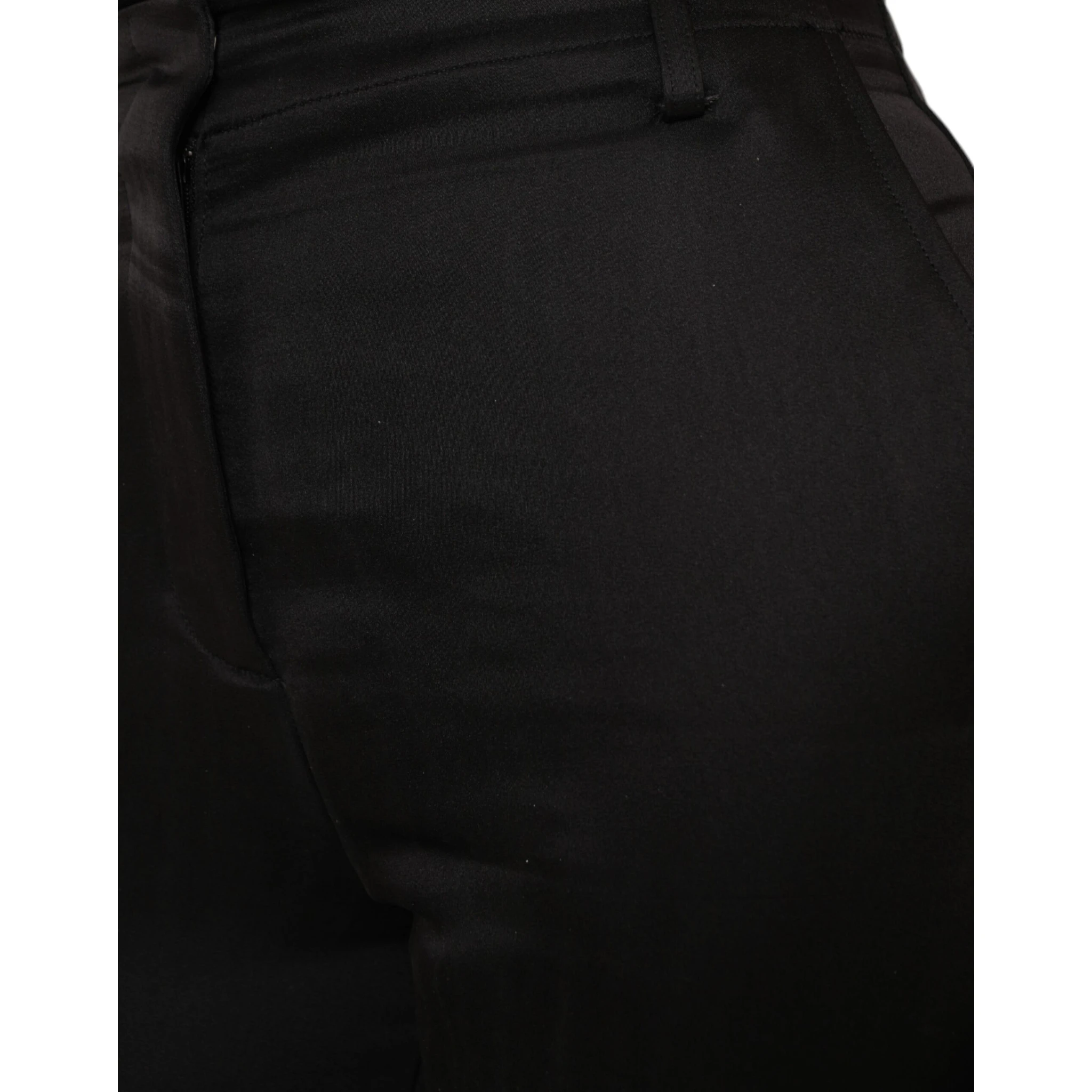 Black High Waist Capri Cropped Pants