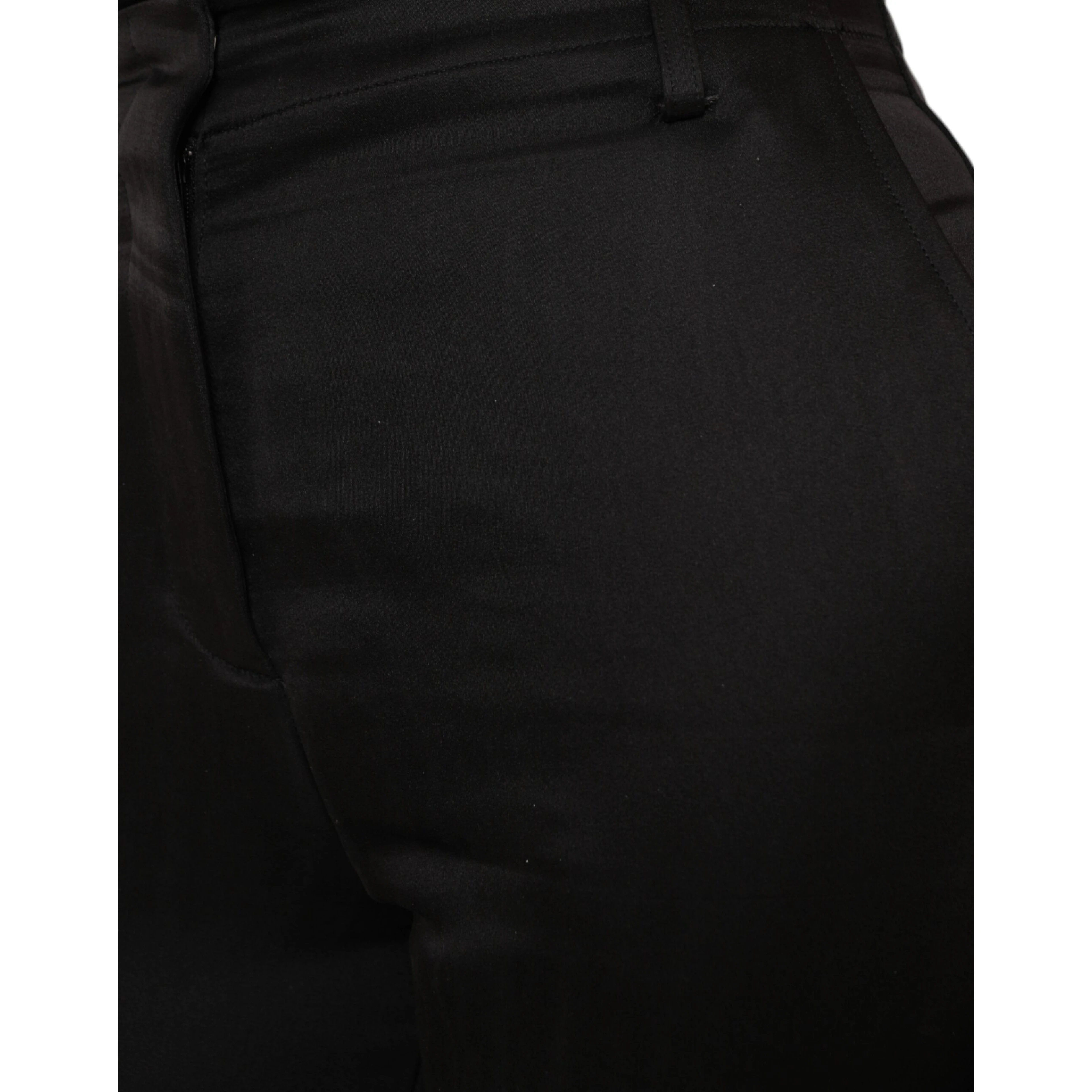 Black High Waist Capri Cropped Pants
