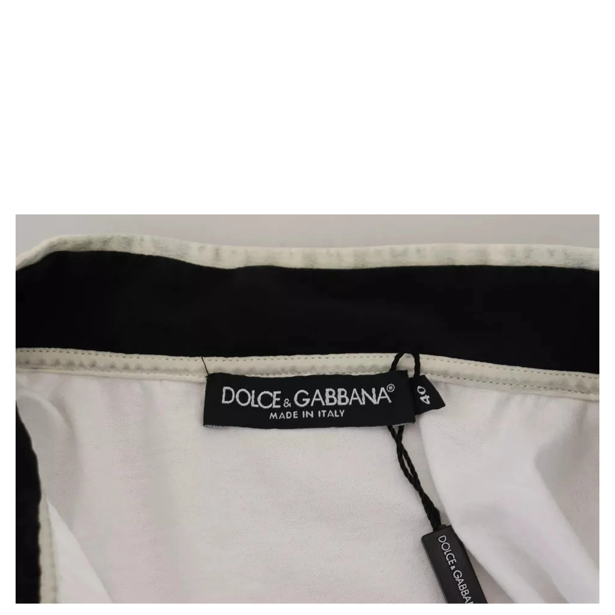 White Cotton Printed Ascot Collared T-shirt