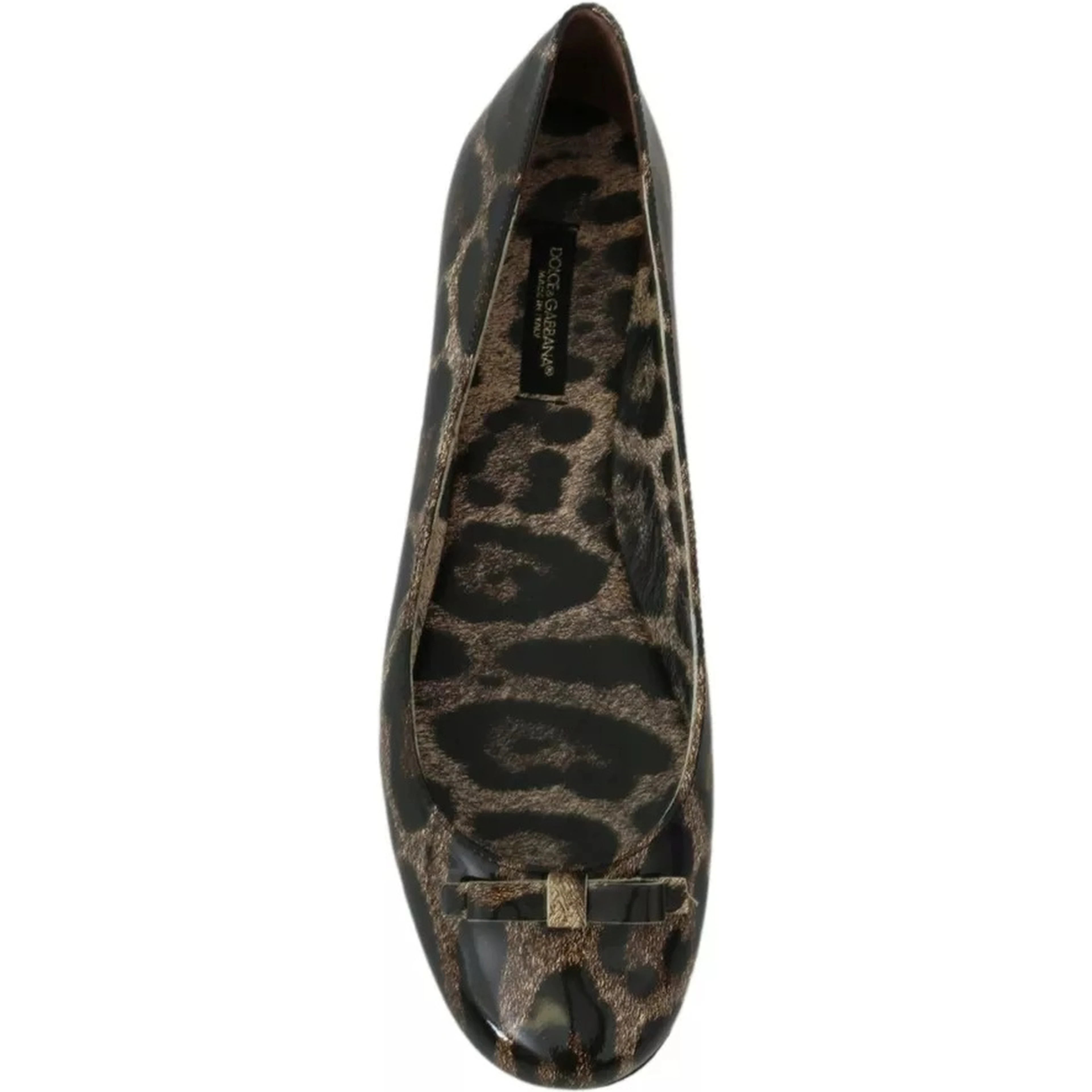 Brown Leopard Ballerina Flats Leather Shoes