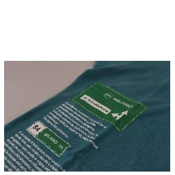 Blue Logo Print Crewneck Tee Cotton T-shirt