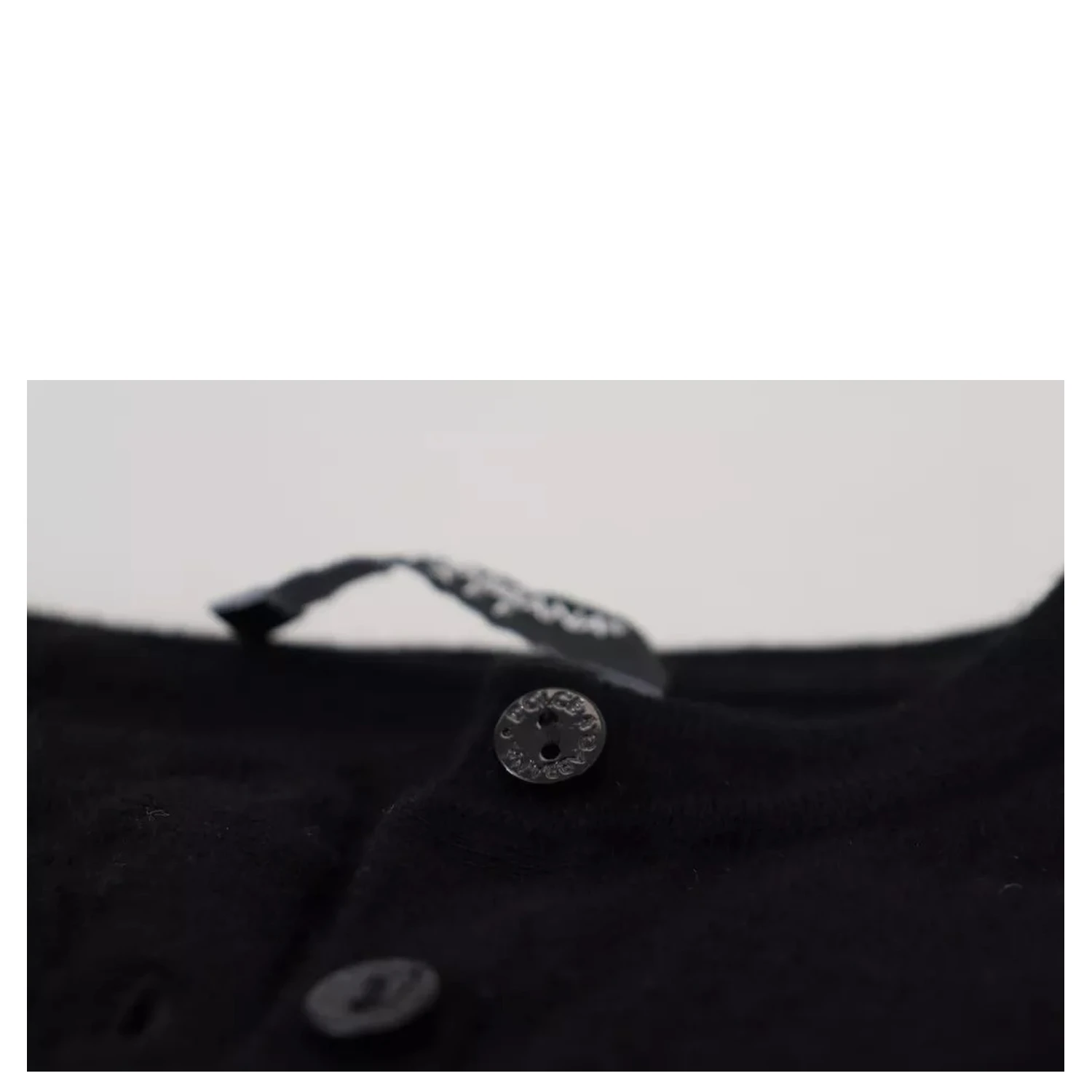 Black Button Down Slim Cardigan Wool Sweater