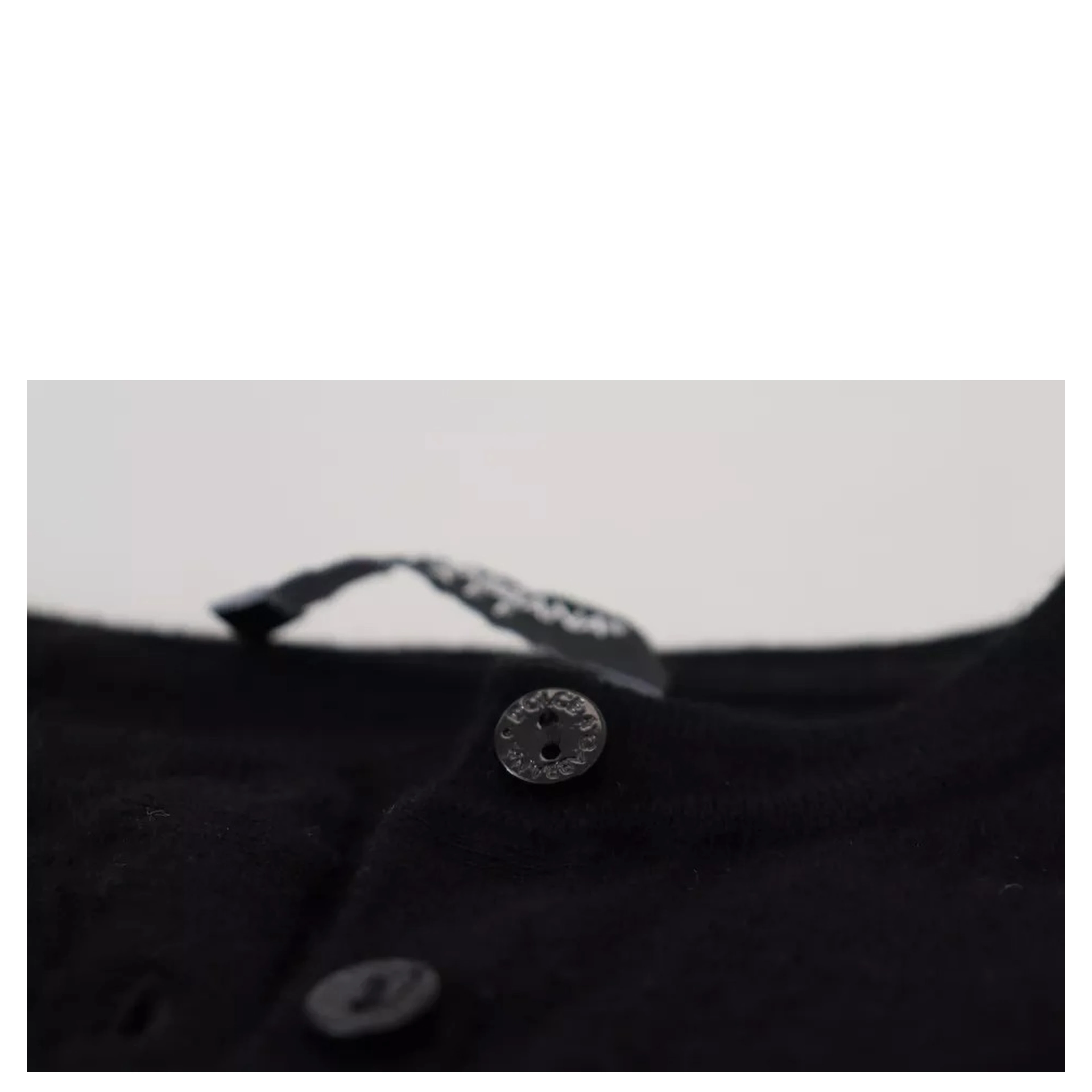 Black Button Down Slim Cardigan Wool Sweater