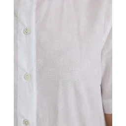 White Collared Short Sleeve Polo Shirt Top