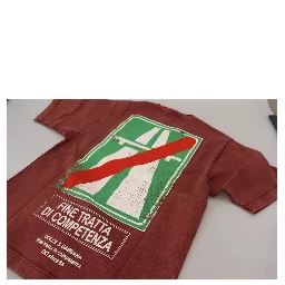 Maroon Printed Crewneck Tee Cotton T-shirt
