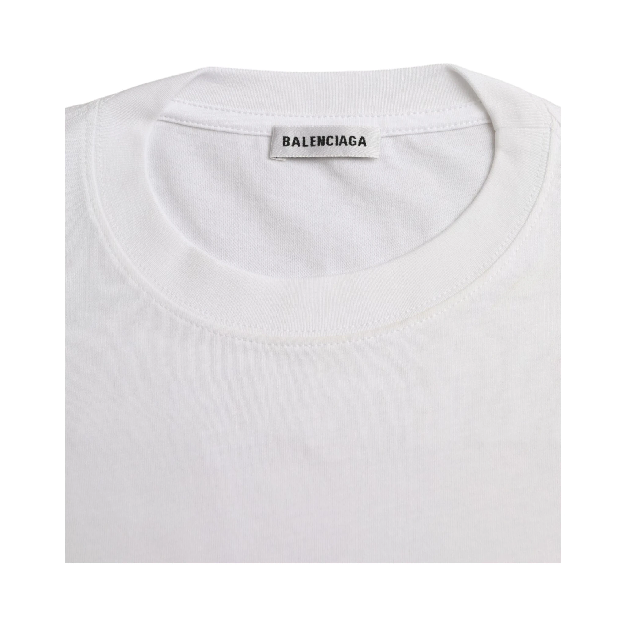 White Cotton Crew Neck Short Sleeves T-shirt