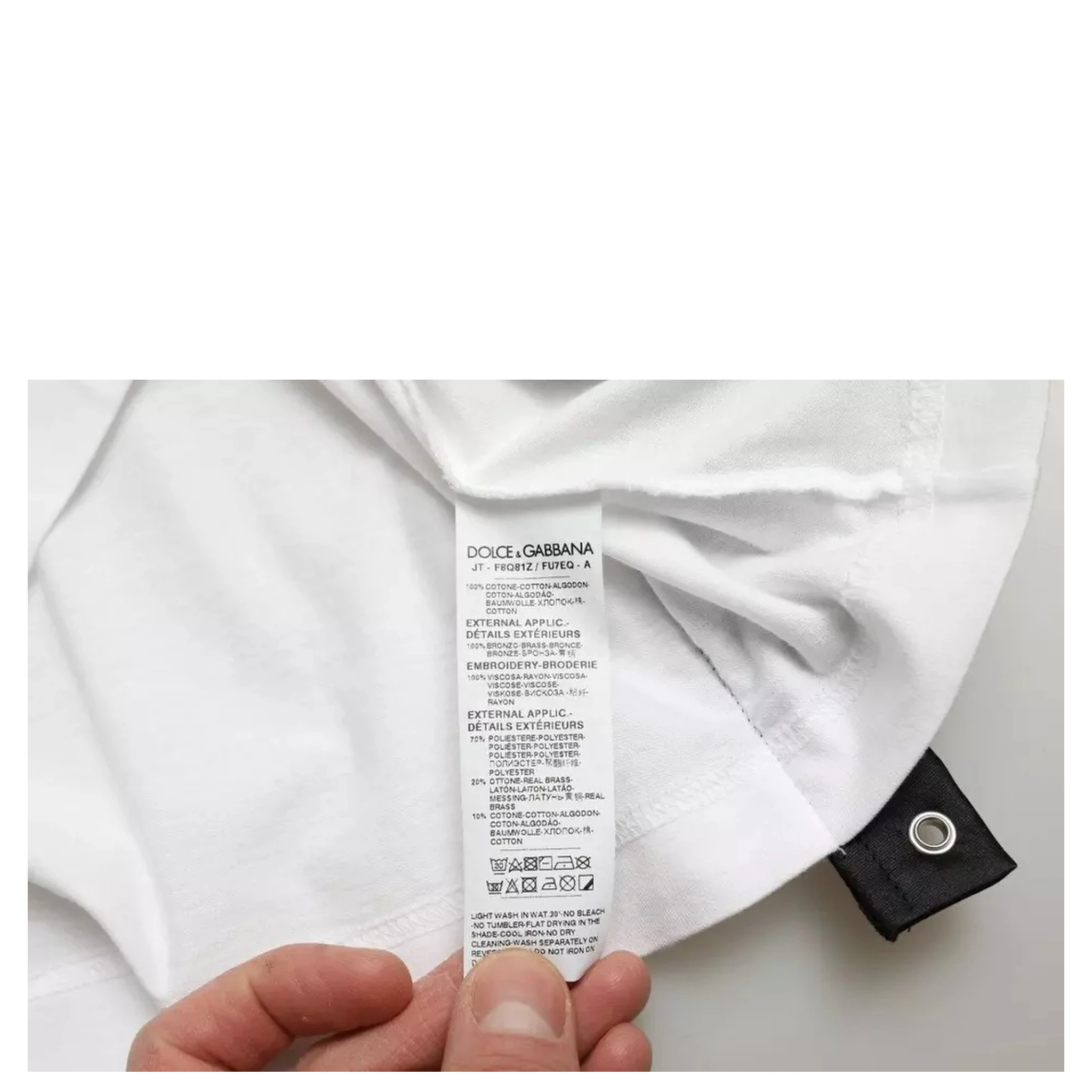 White Slogan Print Lacing Detailed T-shirt