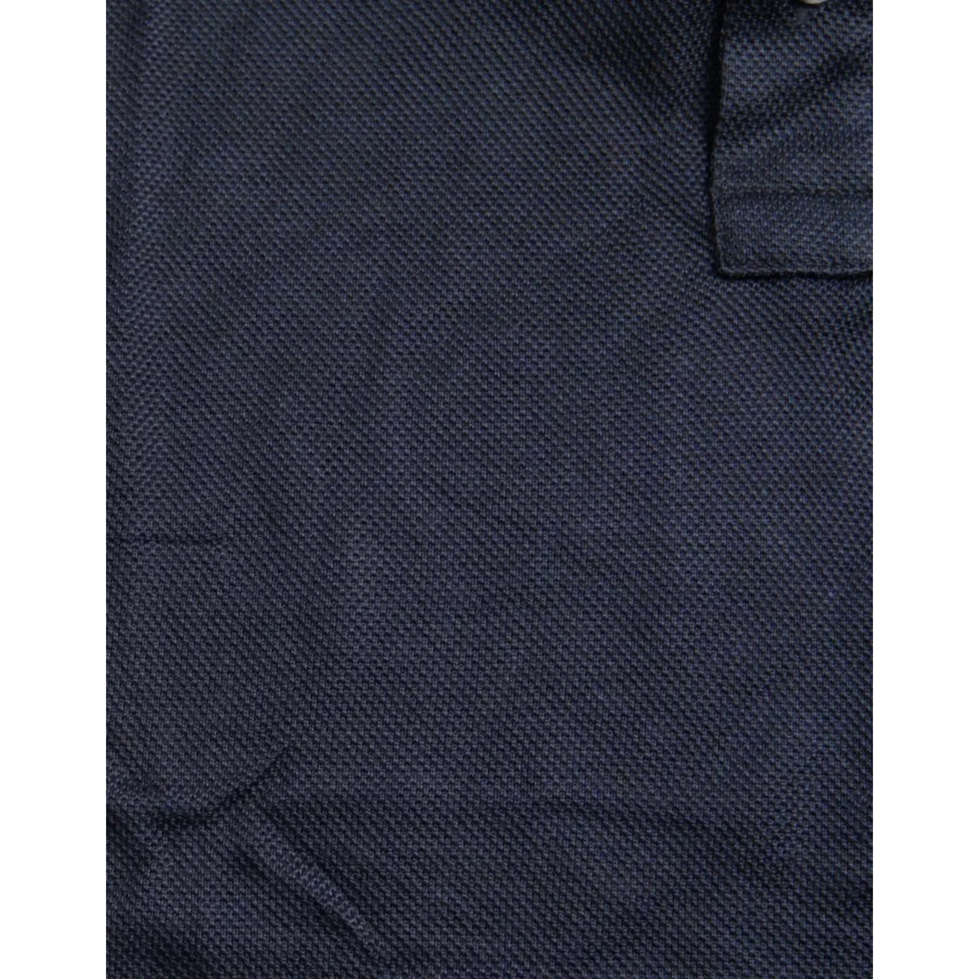 Navy Blue Collared Short Sleeve Polo T-shirt
