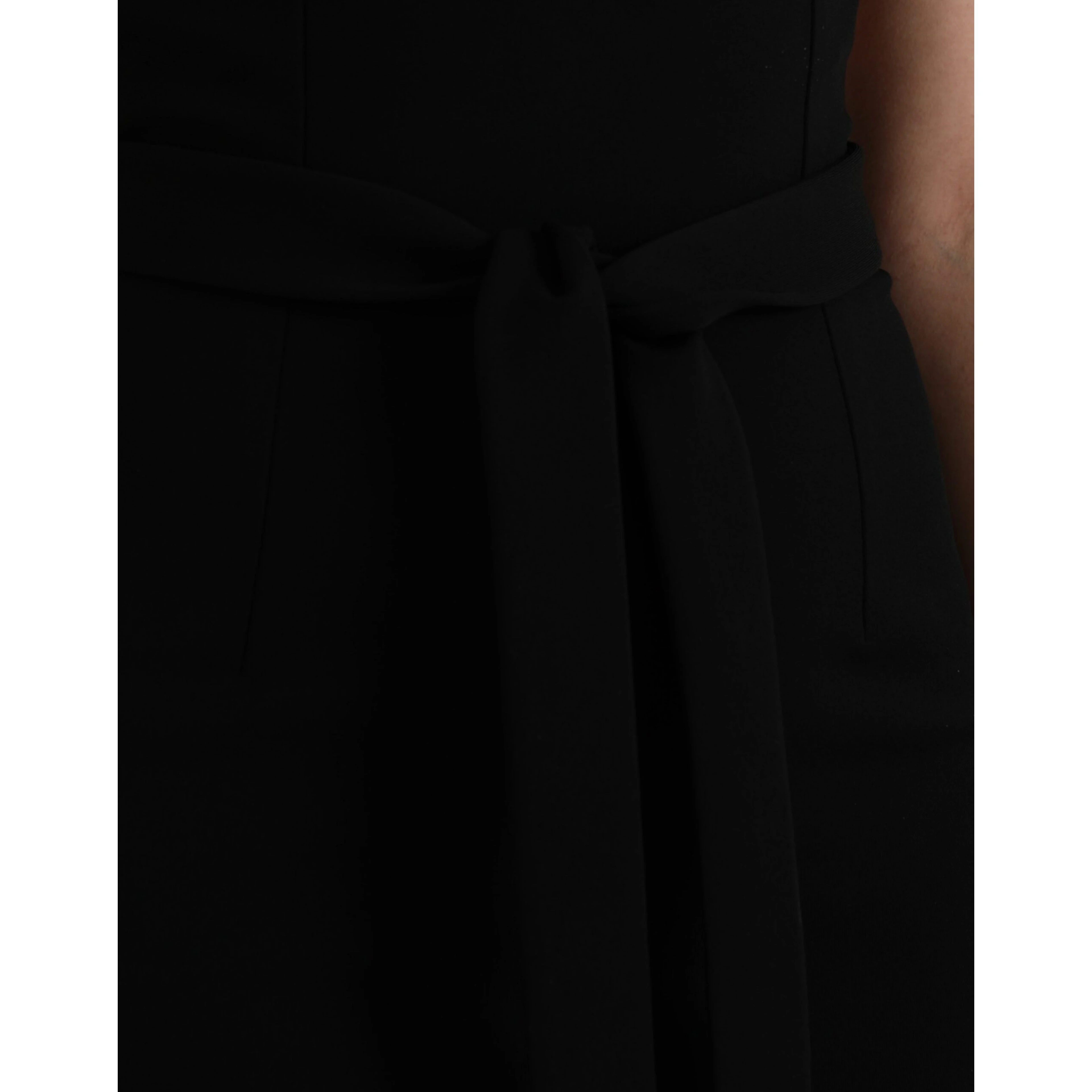 Black Sheath Halter Sleeveless Midi Dress