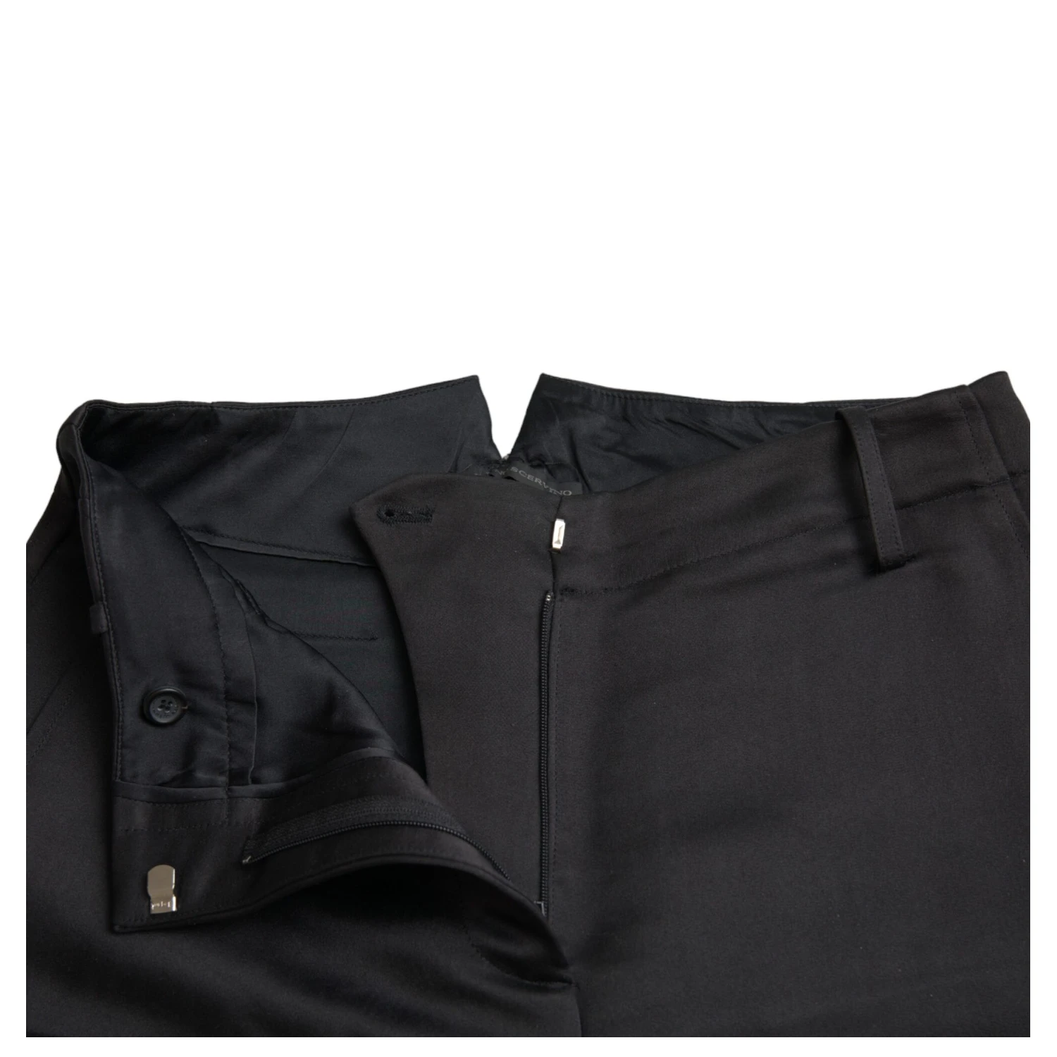 Black High Waist Capri Cropped Pants