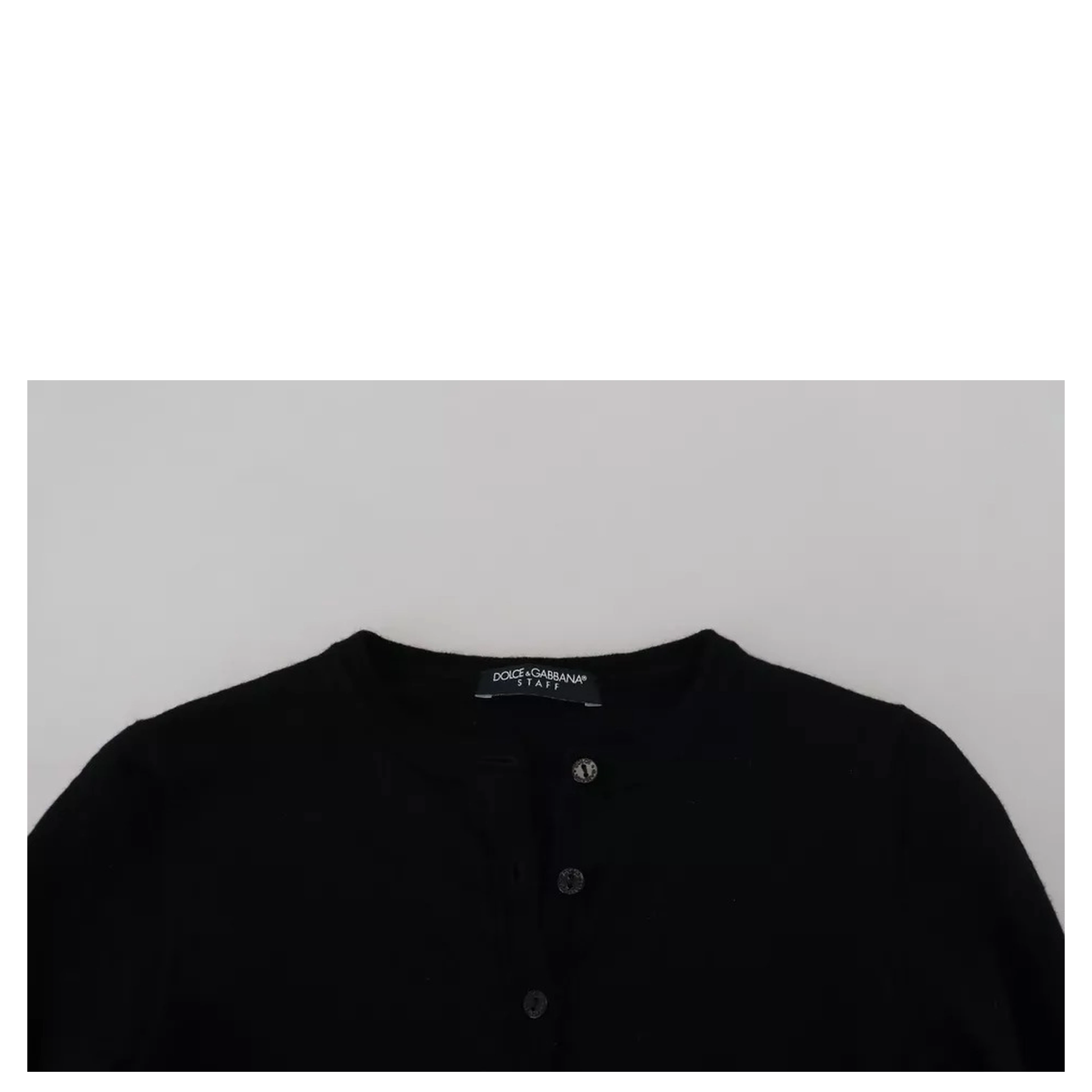 Black Button Down Slim Cardigan Wool Sweater