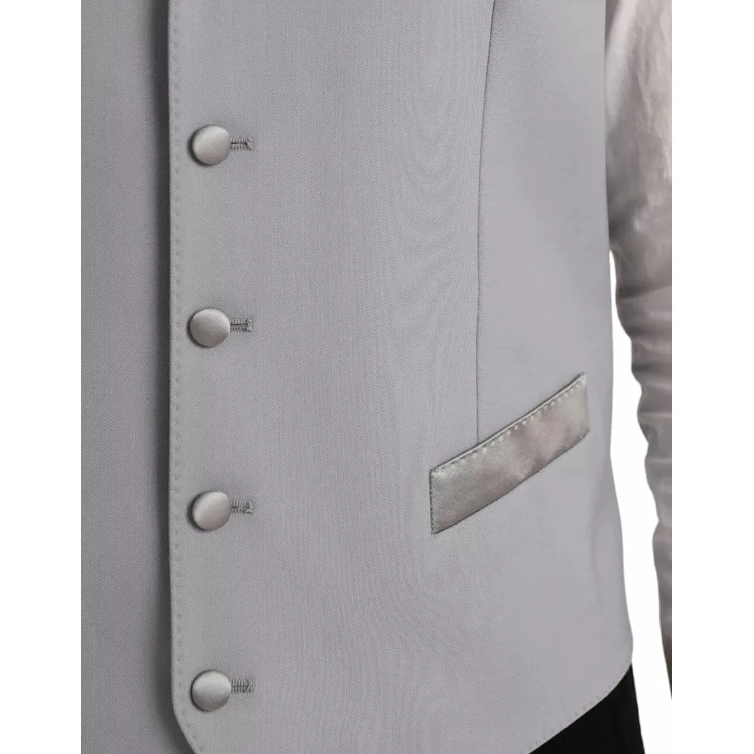 Light Blue Wool Formal Dress Waistcoat Vest