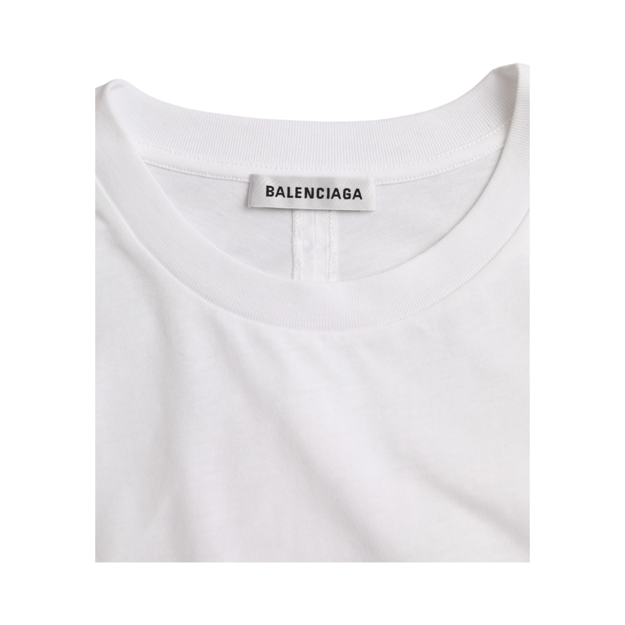 White Cotton Crew Neck Short Sleeves T-shirt