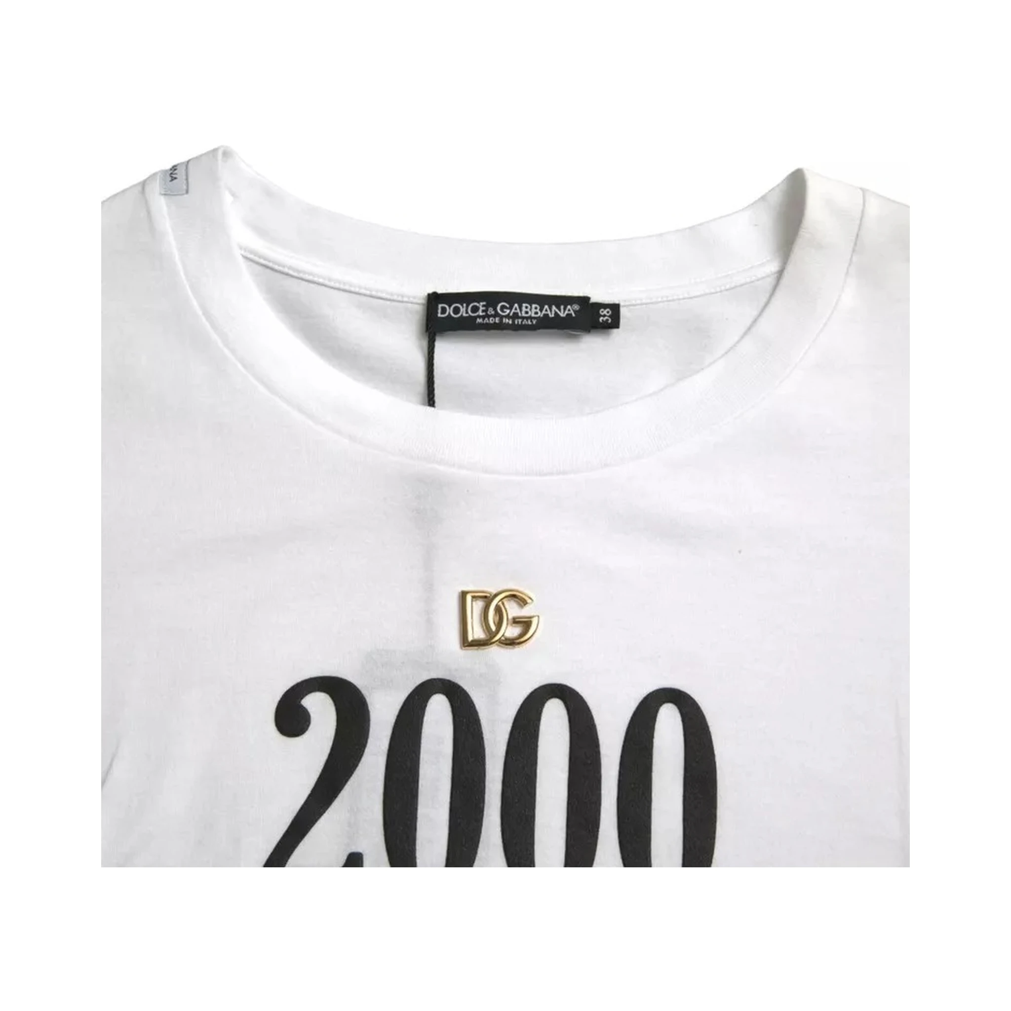White Slogan Print Lacing Detailed T-shirt