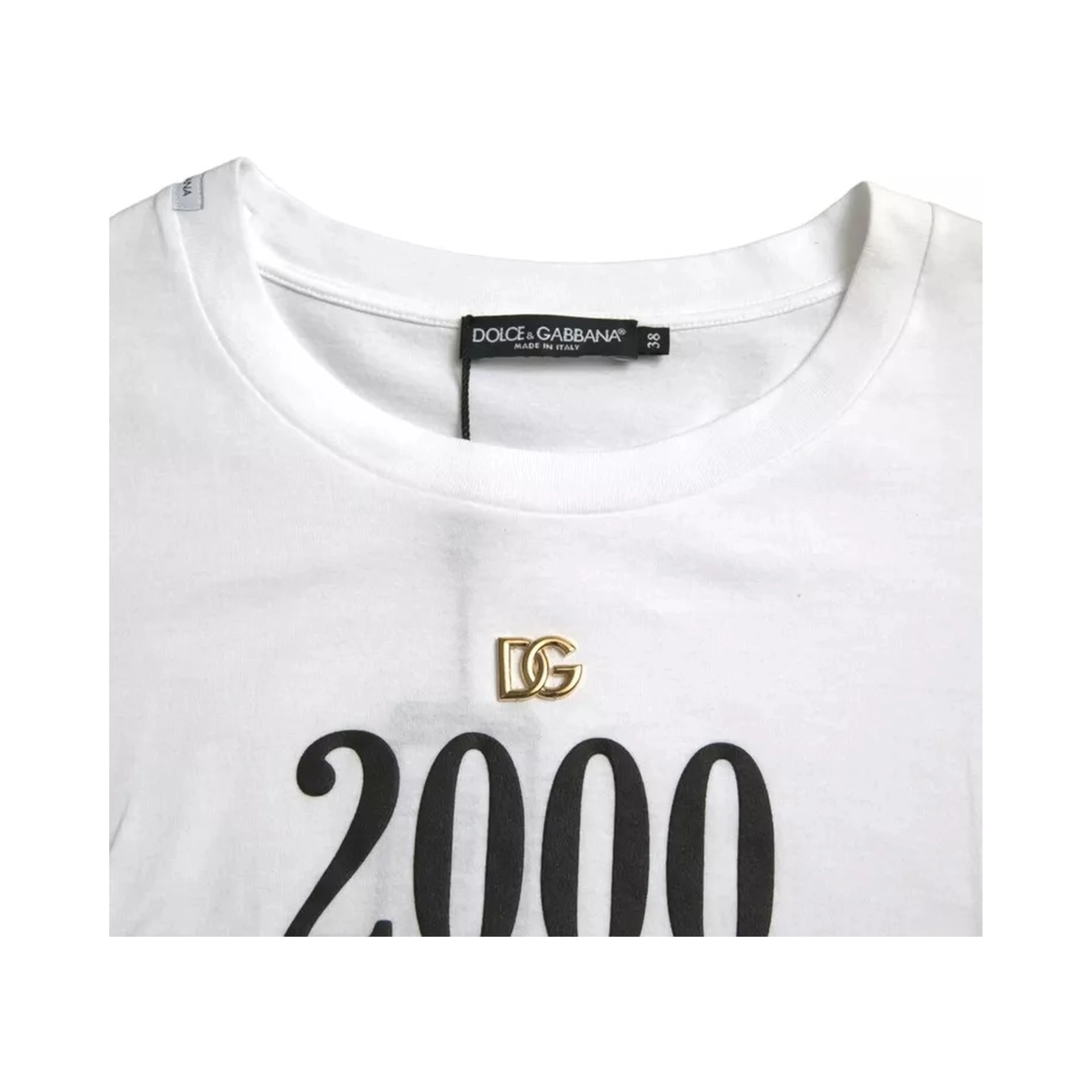 White Slogan Print Lacing Detailed T-shirt