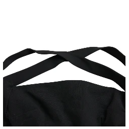 Black Sheath Halter Sleeveless Midi Dress