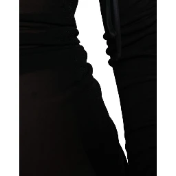 Black Sheer Bodycon Sheath Midi Dress