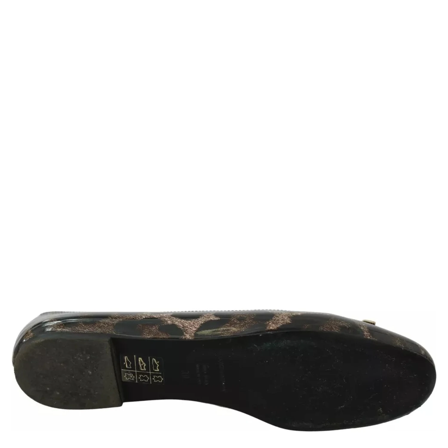 Brown Leopard Ballerina Flats Leather Shoes