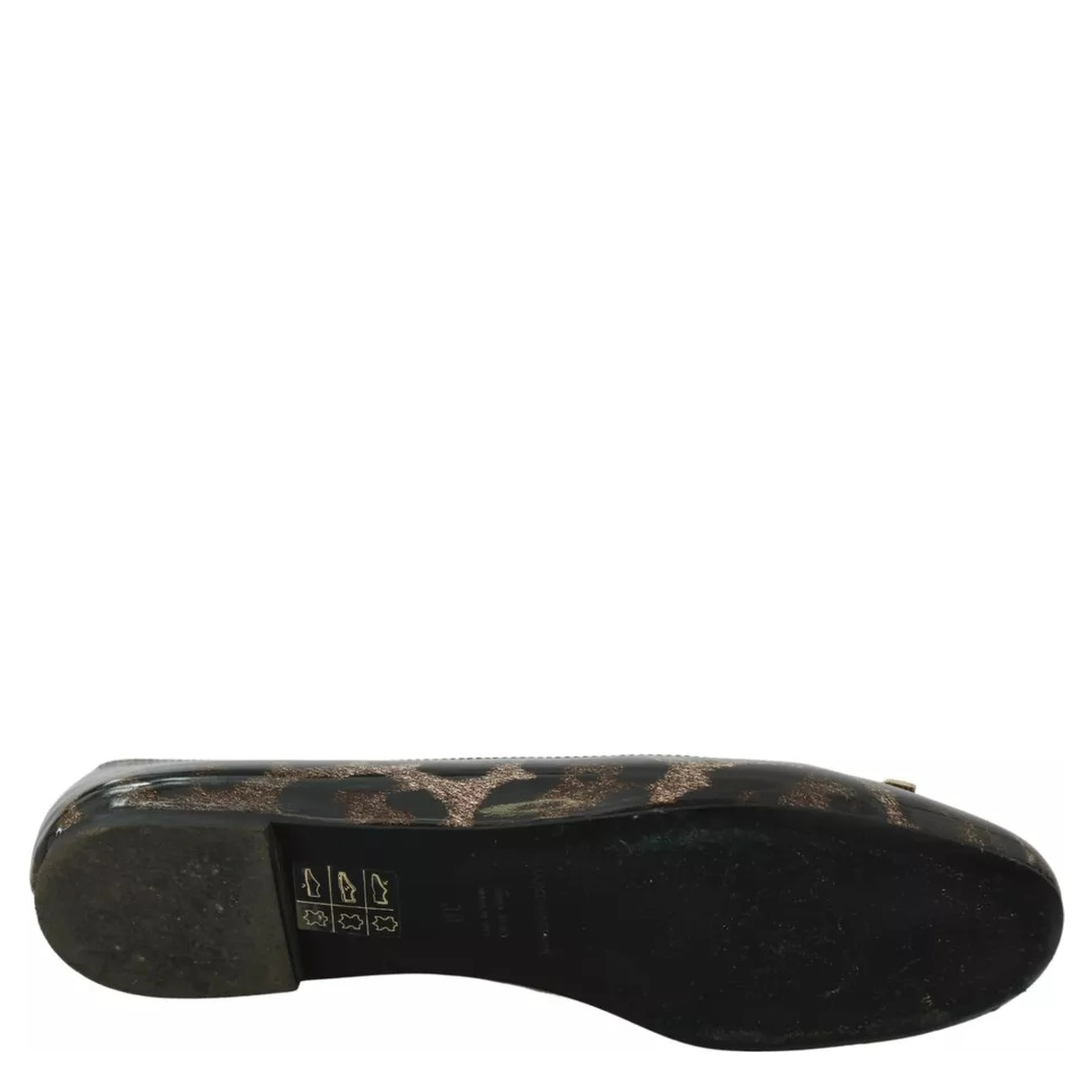 Brown Leopard Ballerina Flats Leather Shoes