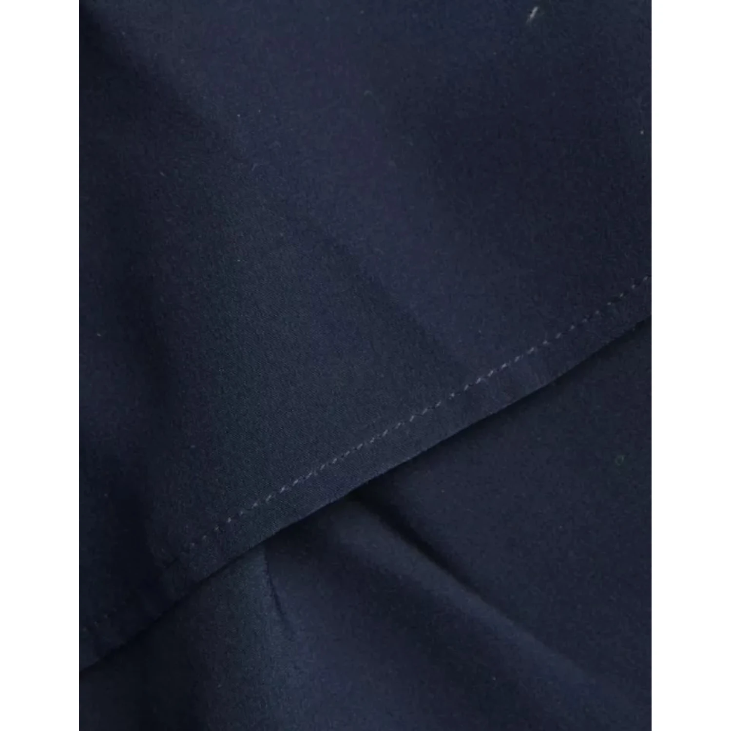 Blue Long Sleeves Ascot Collar Blouse Top