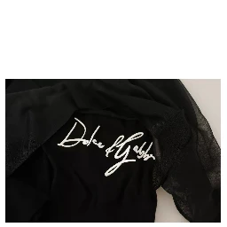 Black Logo Crewneck Long Sleeve Pullover Sweater