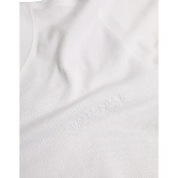 White Cotton Crew Neck Short Sleeves Tee T-shirt