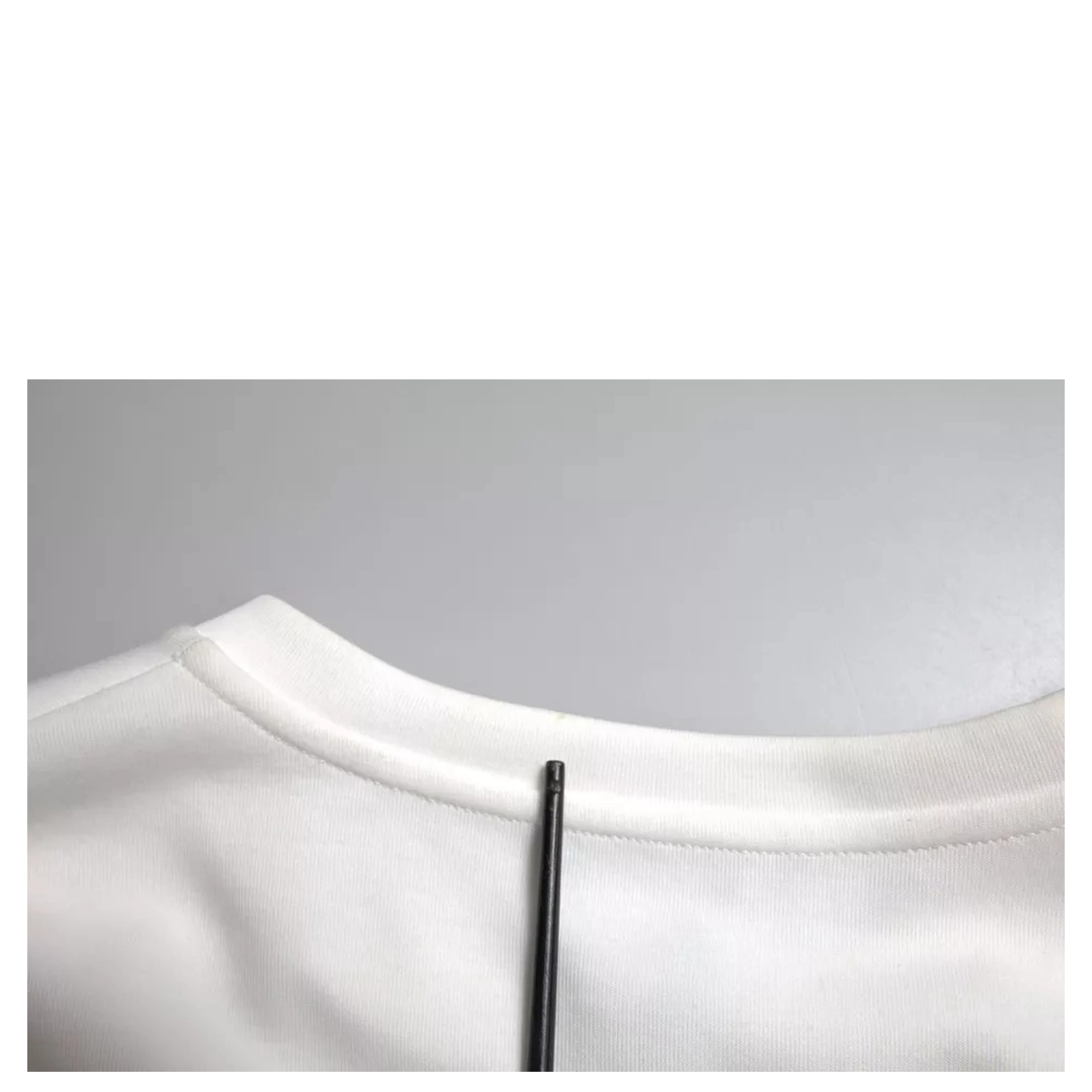 White Cotton Black HOT Crystal Top T-shirt